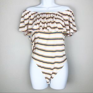 FN Weekend Update Off Shoulder Thong Bodysuit